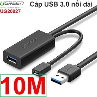 Mua Cáp USB 3.0 nối dài 10 Met Chính Hãng Ugreen 20827 (cỗng trợ nguồn Micro USB) US175