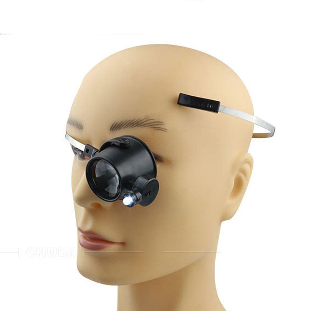Kính Lúp AUGUSTINA Đeo Đầu Có Thể Điều Chỉnh Dùng Sửa Chữa Đồng Hồ Có Đèn LED