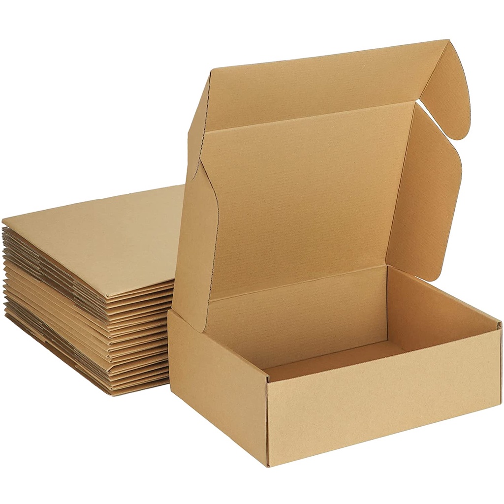 (35x25x5) 20 Hộp Carton Nắp Gài, Hộp Đựng Quà, Đựng Quần Áo, Phụ Kiện 3 lớp Sóng E