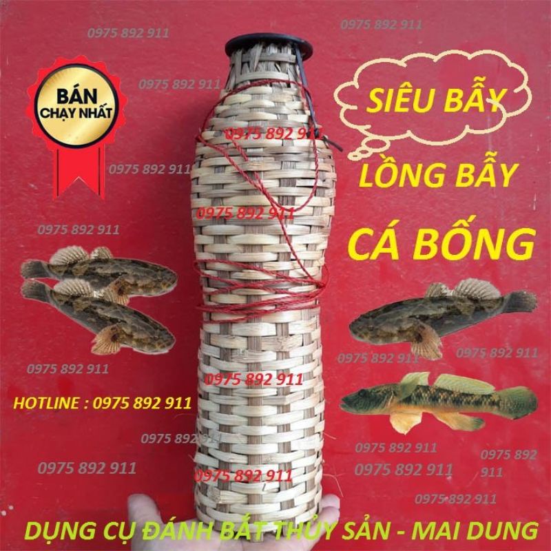Lồng bẫy cá bống trên ao hồ sông suối