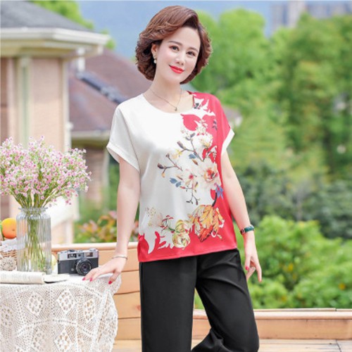 Đồ bộ trung niên đẹp trẻ trung sang trọng và lịch sự, ống rộng chất liệu lụa in 3D mềm mại - Anquach | BigBuy360 - bigbuy360.vn