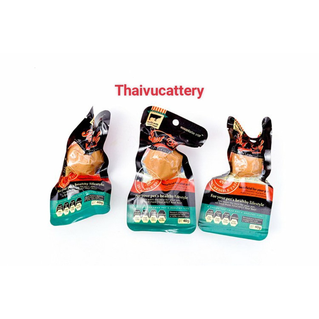 Bò Hấp Real Beef Ăn Liền 40gr Thức Ăn Vặt Ưa Thích Dành Cho Chó Mèo