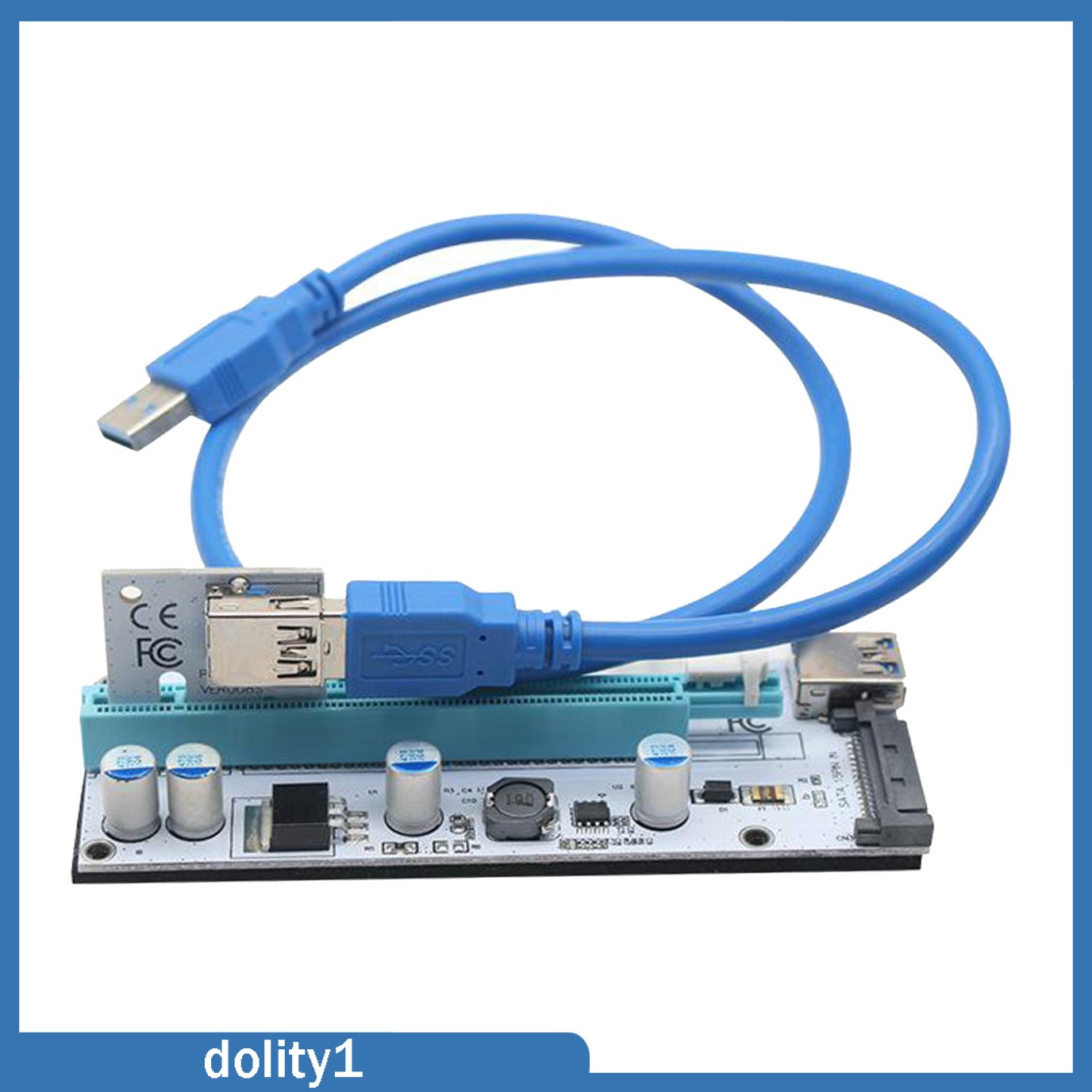 Card Chuyển Đổi Pci-E Riser Card 008s 4pin Sata 6pin 1x Sang 16x Usb3.0 Chất Lượng Cao