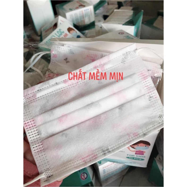 Khẩu trang y tế trẻ em 4 lớp- Hộp 50 chiếc - nhiều màu sắc | BigBuy360 - bigbuy360.vn