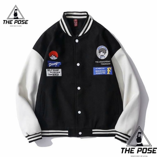 Áo Khoác Nỉ Bomber Unisex IN DINER Ulzzang Nam Nữ Form Rộng Jacket Chống Nắng THE POSE | BigBuy360 - bigbuy360.vn