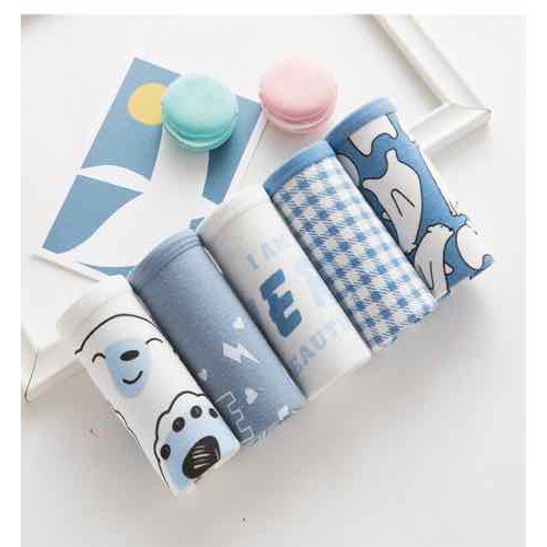 Quần lót gấu xanh cotton nữ cao cấp dễ thương