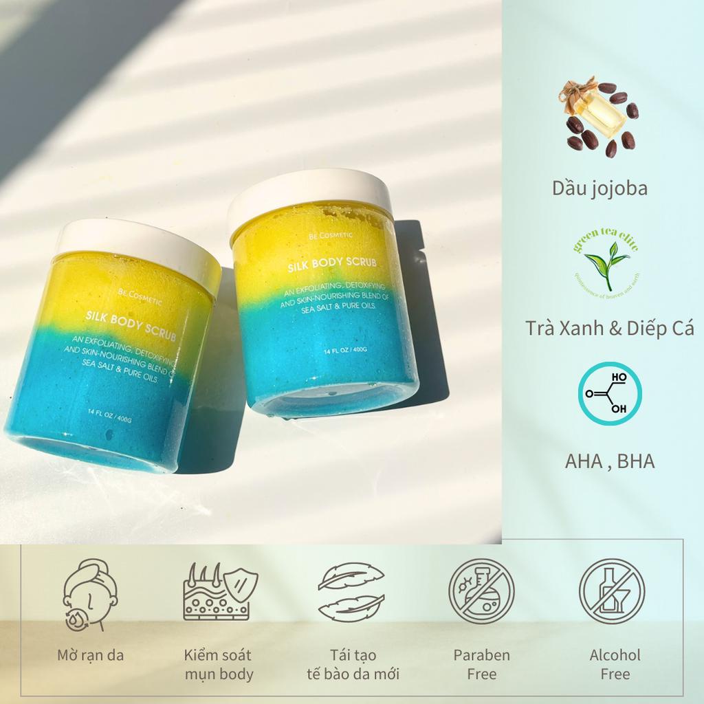 Tẩy tế bào chết mờ thâm mông, nách, bẹn Becosmetic dưỡng trắng da giảm mụn AHA BHA 120g-400g