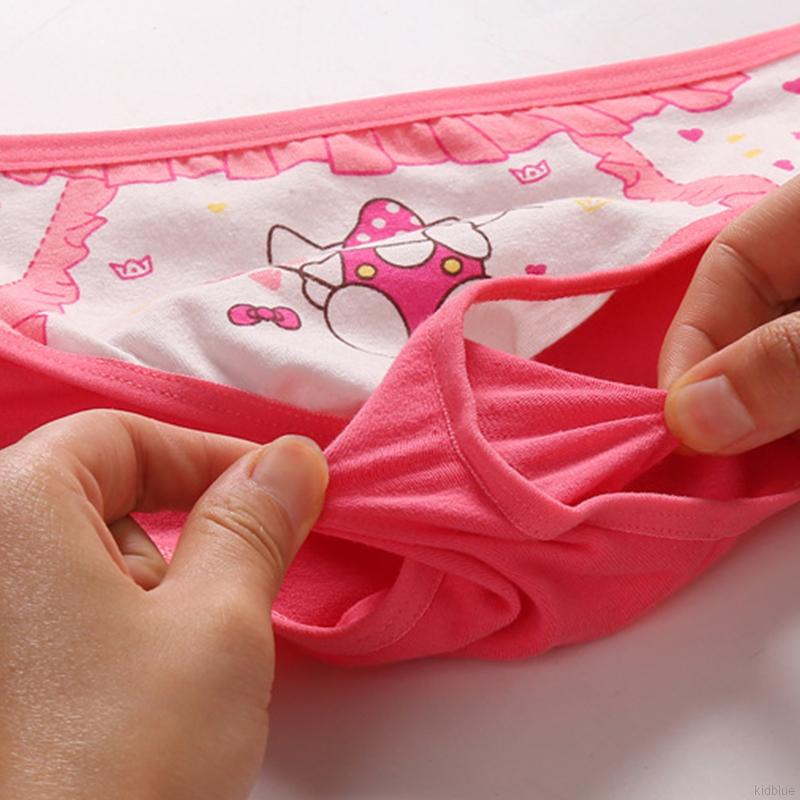 Bộ 4 Quần Lót In Hình Dễ Thương Cho Bé Gái