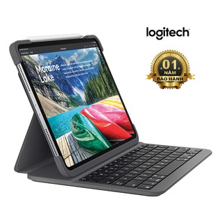 Bàn phím Bluetooth Logitech Slim Folio Pro Dành Cho iPad Pro 11 inch-2018 Có Tích Hợp Case Bảo Vệ- Đèn Bàn Phím