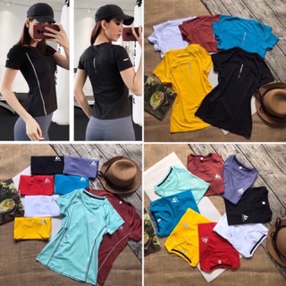 ÁO THỂ THAO CỘC TAY NỮ NAQI VIỀN DẠ QUANG BASIC DỂ MẶC