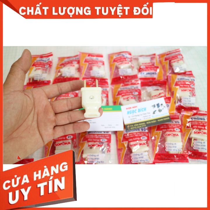 [RẺ VÔ ĐỊCH] Phích Cắm Chống Vỡ SOPOKA P9 Chân Tròn