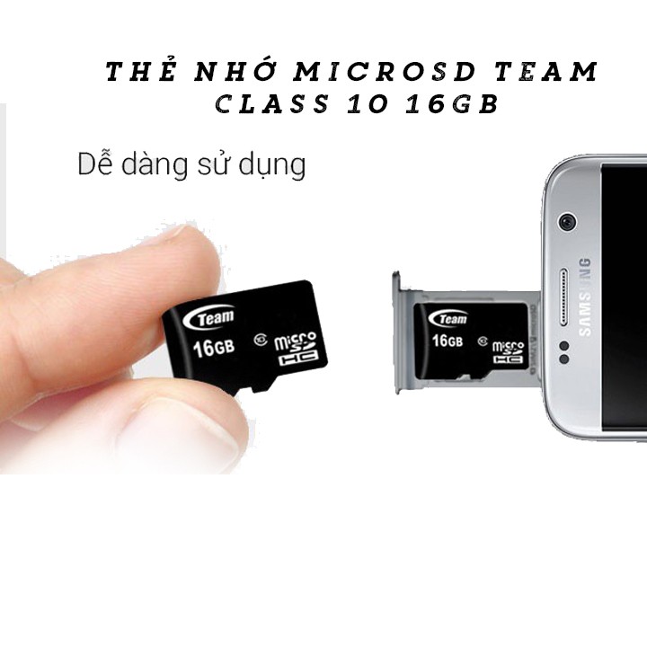 Thẻ nhớ MicroSD Team Class 10 16Gb tặng kèm Adapter