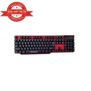 Bàn Phím Giả Cơ Gaming ENSOHO E-G121K Bảo Hành 1 Năm ANC- Nền Xanh Đỏ Đen Cam