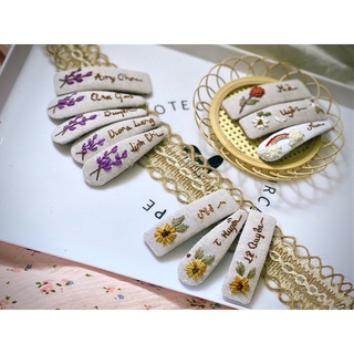 Kẹp tóc thêu tay hoạ tiết cutie cho bé (100% handmade)