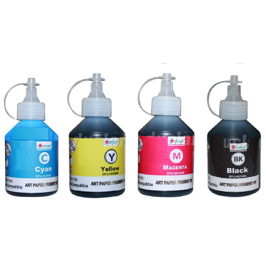 Mực in Pigment UV Epson 4 màu - Mực dầu Epson