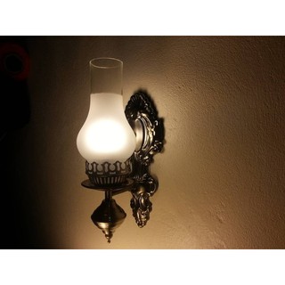 Đèn dầu thủy tinh + bóng LED