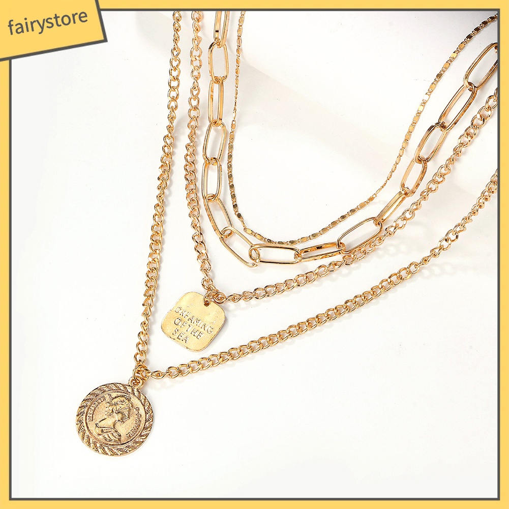 Dây chuyền nhiều tầng phong cách vintage xinh xắn