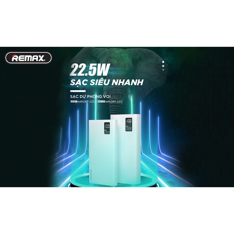 Sạc dự phòng ⚡️ FREE SHIP ⚡️ Pin Sạc Dự Phòng WP 121 , Dung Lượng  10.000 mah hiển thị phần trăm pin - hỗ trợ sạc nhanh