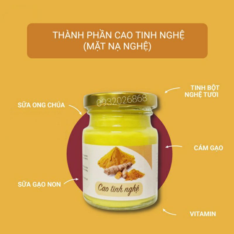 Cao Tinh Nghệ handmade (Mặt Nạ Nghệ Sữa Ong Chúa)