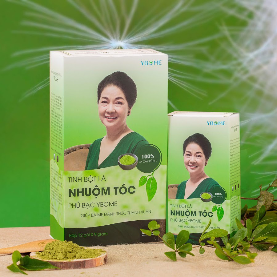 [FREESHIP] NHUỘM TÓC PHỦ BẠC từ TINH BỘT LÁ CÂY RỪNG [kèm full bộ dụng cụ nhuộm] [mix màu, tặng dầu gội