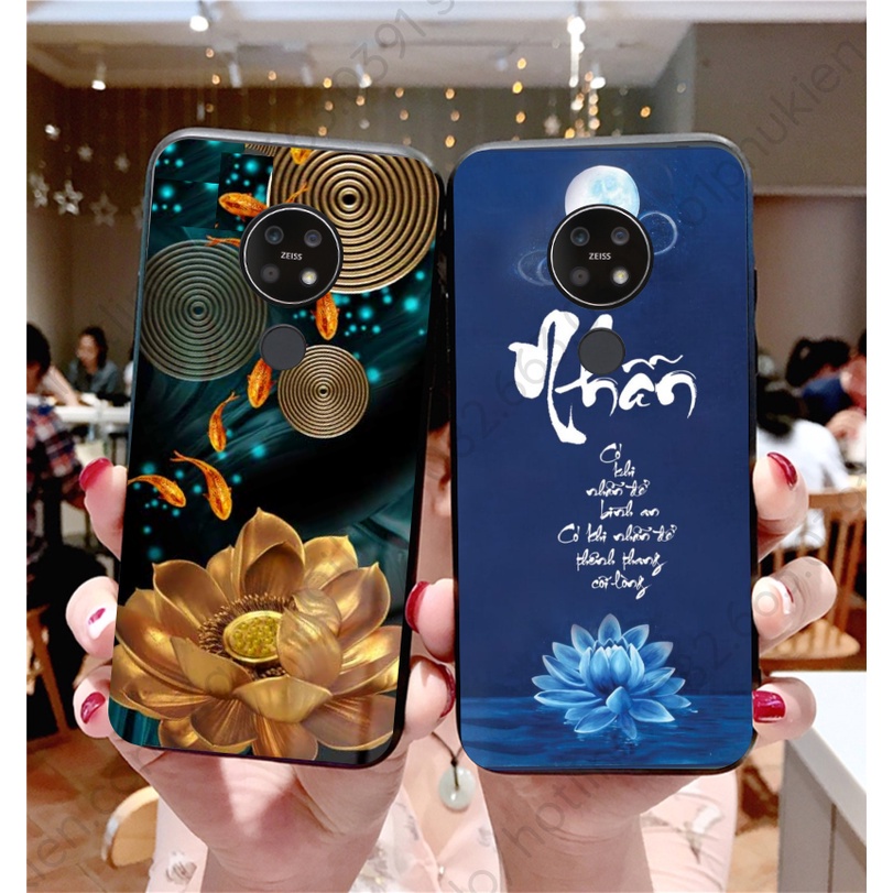 Ốp lưng Nokia 7.2 dẻo in hình thư pháp nhiều mẫu lựa chọn