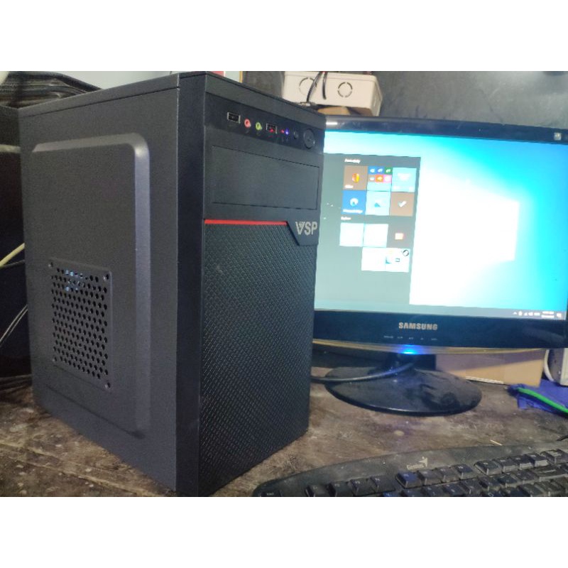 Combo 2: máy tính học, làm việc online,.... (Case, bàn phím, chuột, wedcam, tai nghe) | BigBuy360 - bigbuy360.vn