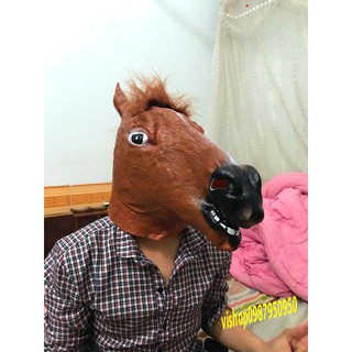 MẶT NẠ HÓA TRANG ĐẦU NGỰA CAO CẤP HALLOWEEN mã RM9113