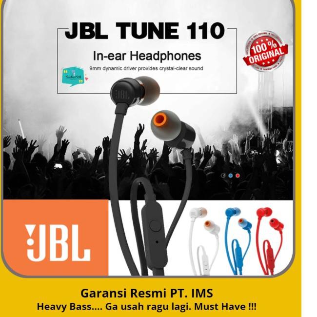 Tai Nghe Nhét Tai Kve Jbl T110 Pt Ims 1 Chất Lượng Cao Đen