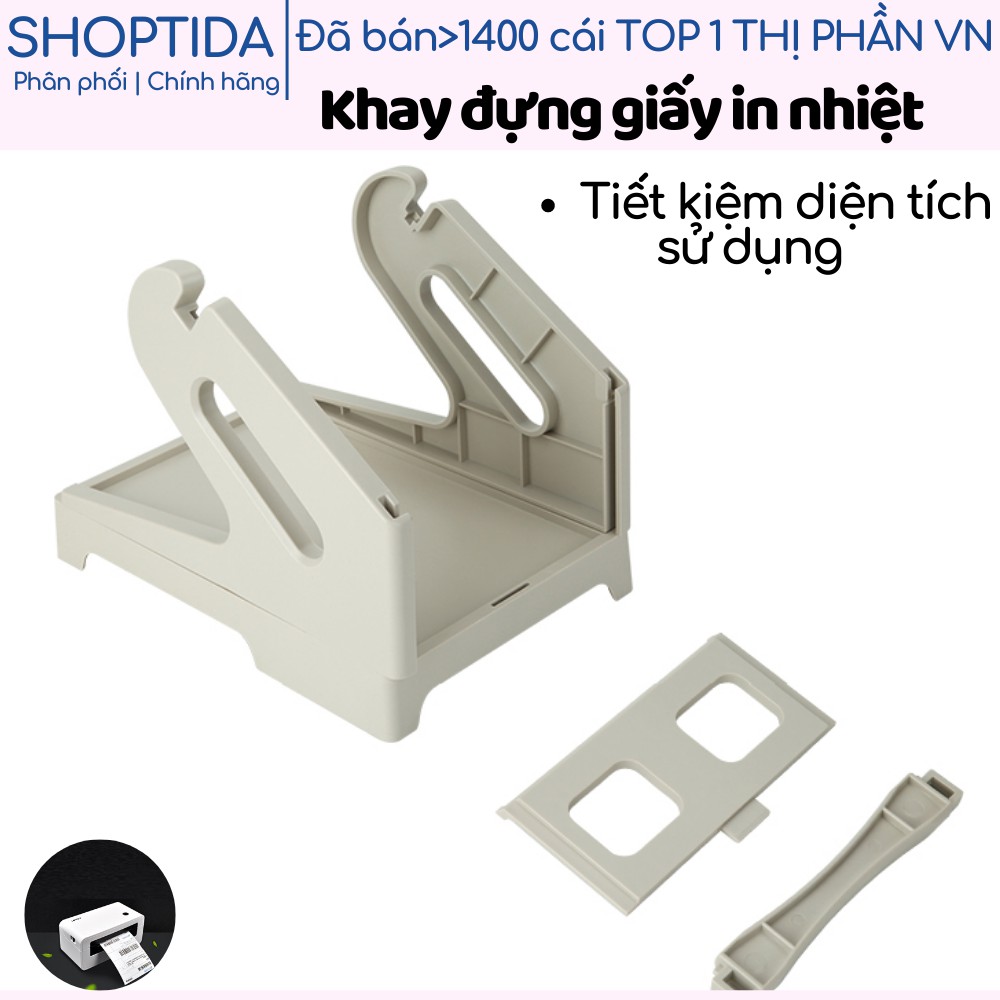 Khay kệ đựng giấy in nhiệt tự dán Shoptida, sử dụng cho giấy in nhiệt và máy in đơn hàng Shoptida Sp46