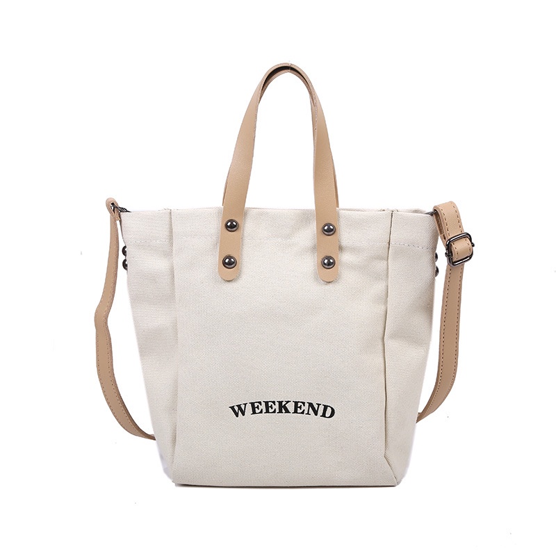 IELGY Túi Đeo Vai Bằng Vải canvas Phong Cách Hàn Quốc Dành Cho Nữ