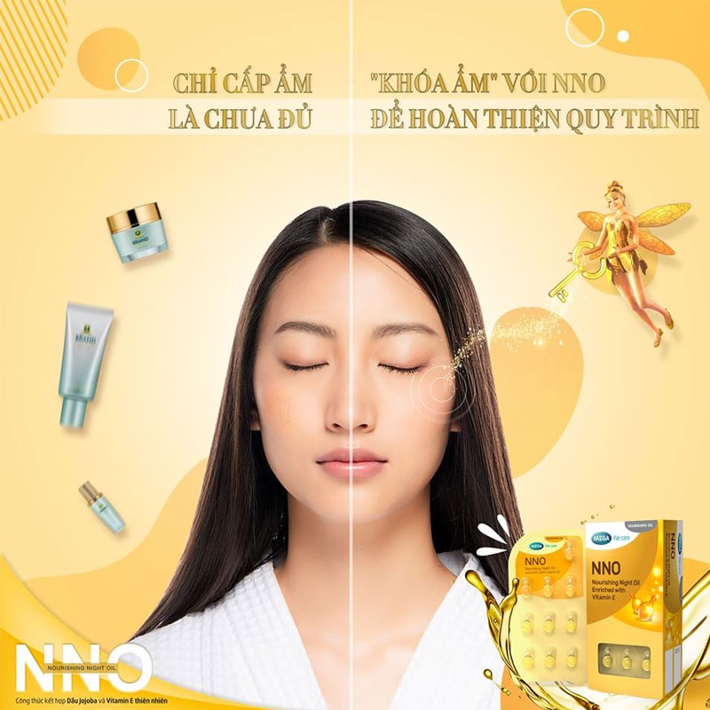 [CHÍNH HÃNG] Viên Dưỡng Da NNO Vitamin E Khóa Ẩm Dưỡng Da Sáng Mịn ( Dạng vỉ 10v, hộp 30v)