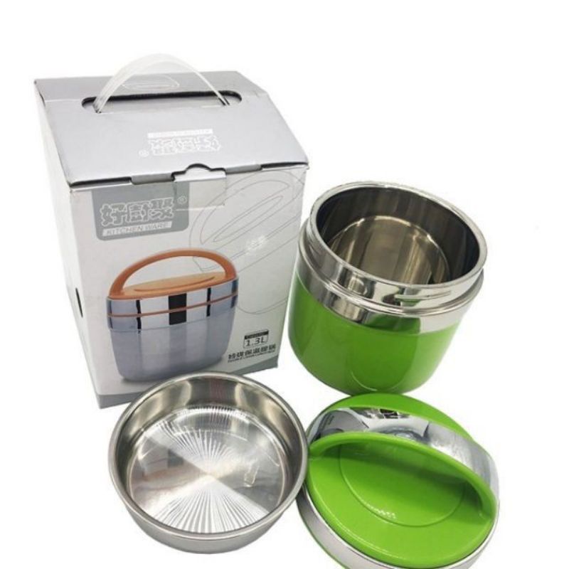 Cặp lồng giữ nhiệt inox 2 tầng_ Loại 1.3L