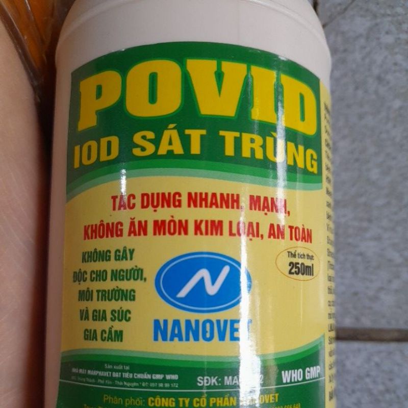 povid iod sát trùng thú y chuồng trại vật nuôi lợn gà vịt ngan chó mèo chim gà chọi gà đá dê thỏ cừu, chim cút, an toàn