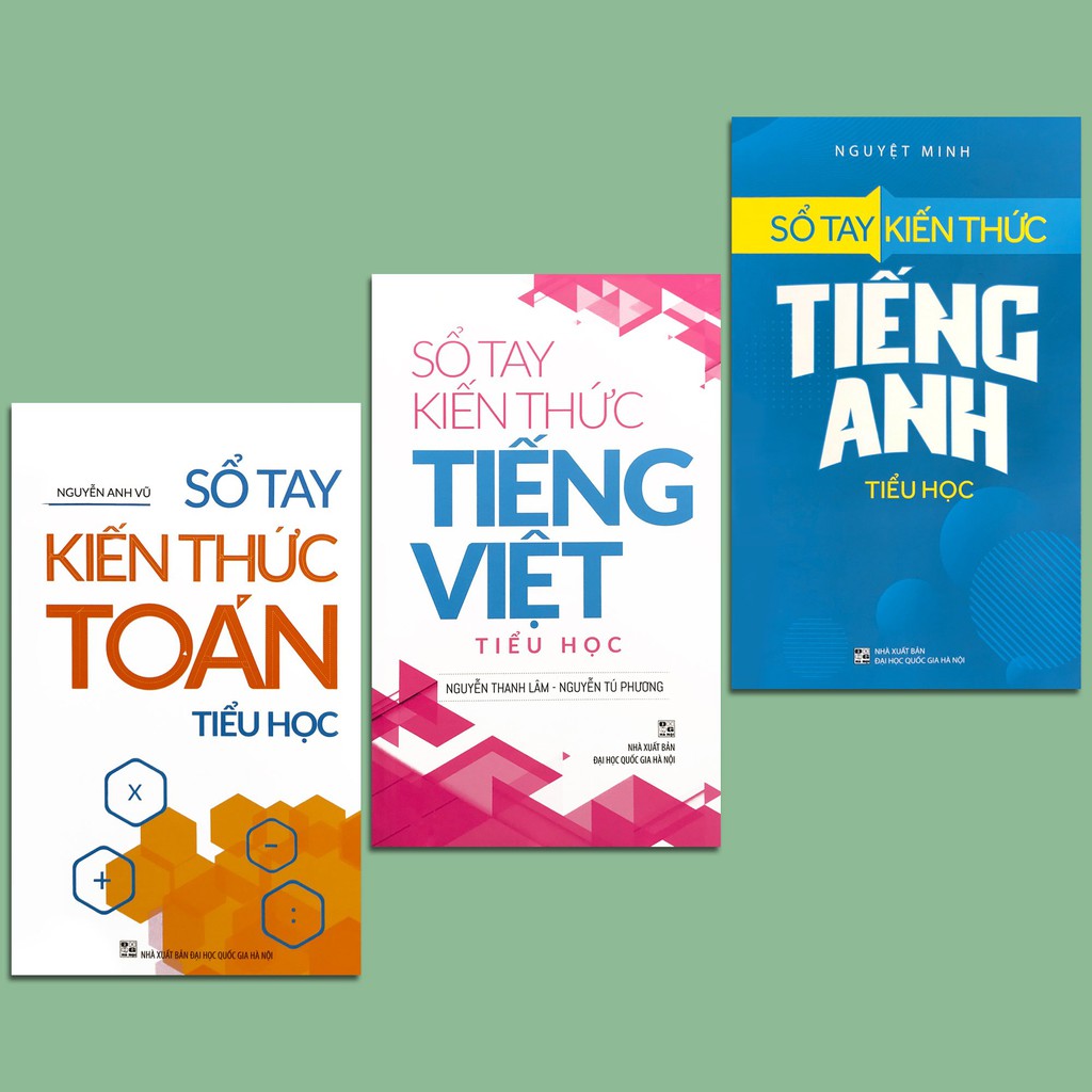 Sách - Combo 3 Quyển: Sổ Tay Kiến Thức Toán + Tiếng Việt + Tiếng Anh Dành Cho Học Sinh Tiểu Học