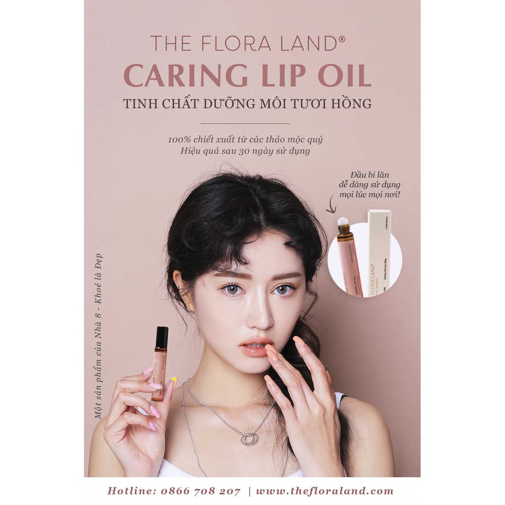 Tinh Chất Dưỡng Môi Caring Lip Oil - The Flora Land - Nhà 8