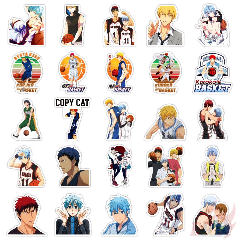 Bộ 50 Cái ❉ Miếng Dán Trang Trí Phong Cách Kuroko'S Basketball Series 01 ❉ Miếng Dán Trang Trí Hình Nhân Vật Kuroko Tetsuya