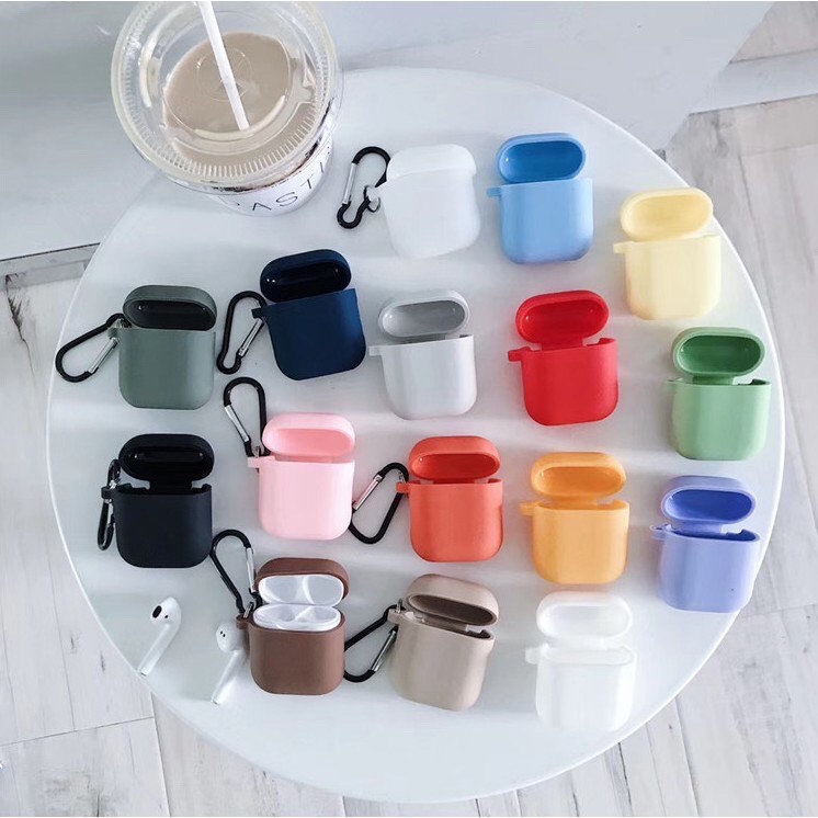 Case Vỏ Bao Airpods Đựng Tai Nghe Cho Airpods 1&amp;2 Chất Liệu Silicon Dẻo Hỗ trợ Airpods i11 i12 i18 i100