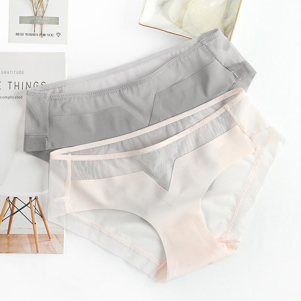 OCEANMAP Quần Lót Chất Liệu Cotton Lụa Không Đường May Thời Trang Dành Cho Nữ