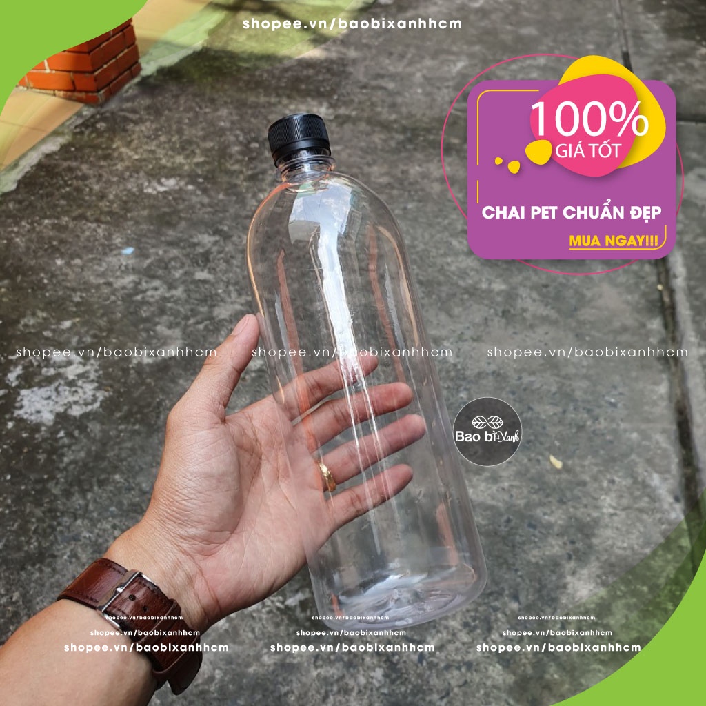 Chai nhựa 1 lít (10 chai) - CHAI ĐỰNG MẬT ONG 1000ML GIÁ SỈ HCM