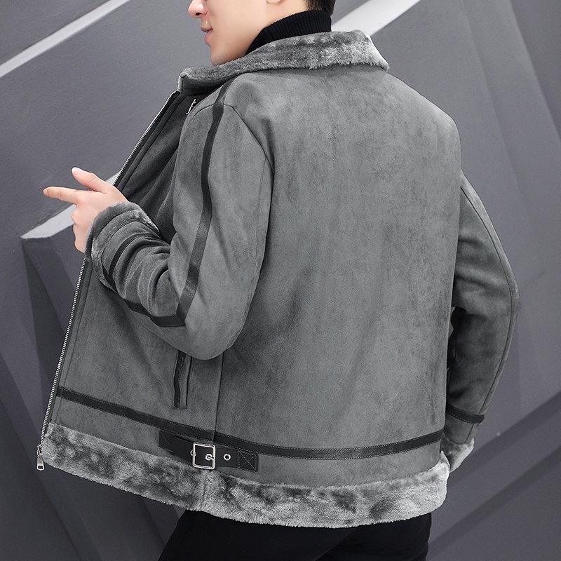Áo khóac nam lót lông da lộn cao cấp đại hàn trẻ trung