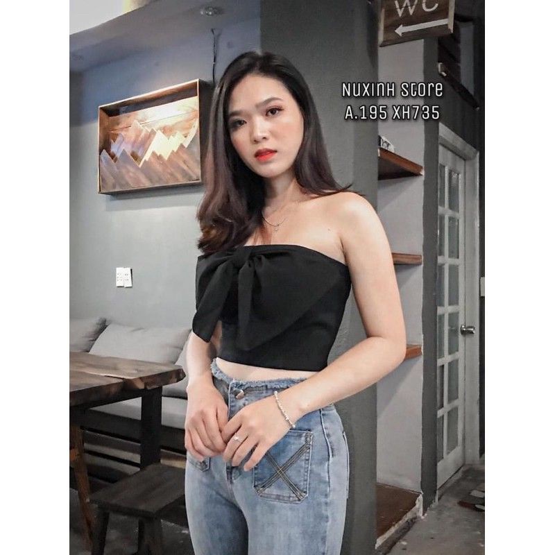 áo croptop xoắn nơ ngực | BigBuy360 - bigbuy360.vn