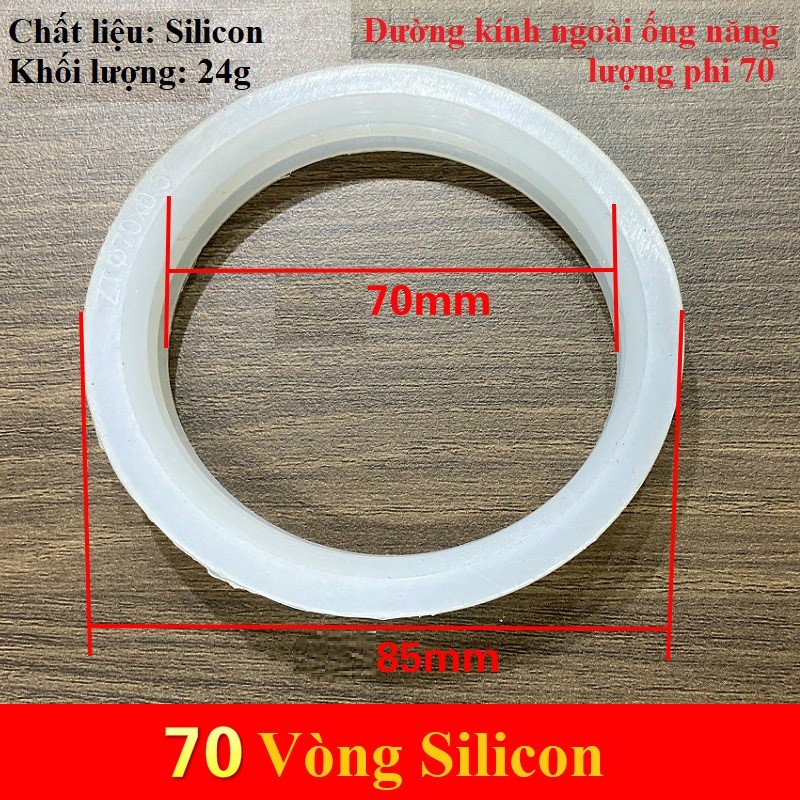 Ron  silicon chịu nhiệt phi 70 dùng cho máy nước nóng năng lượng mặt trời