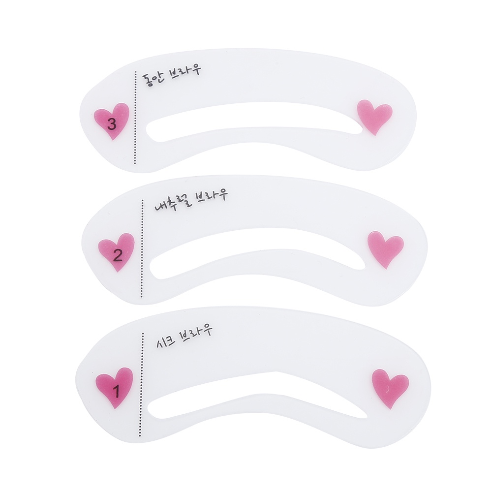 Set 3 Khuôn Vẽ Lông Mày Diy Có Thể Tái Sử Dụng Tiện Lợi