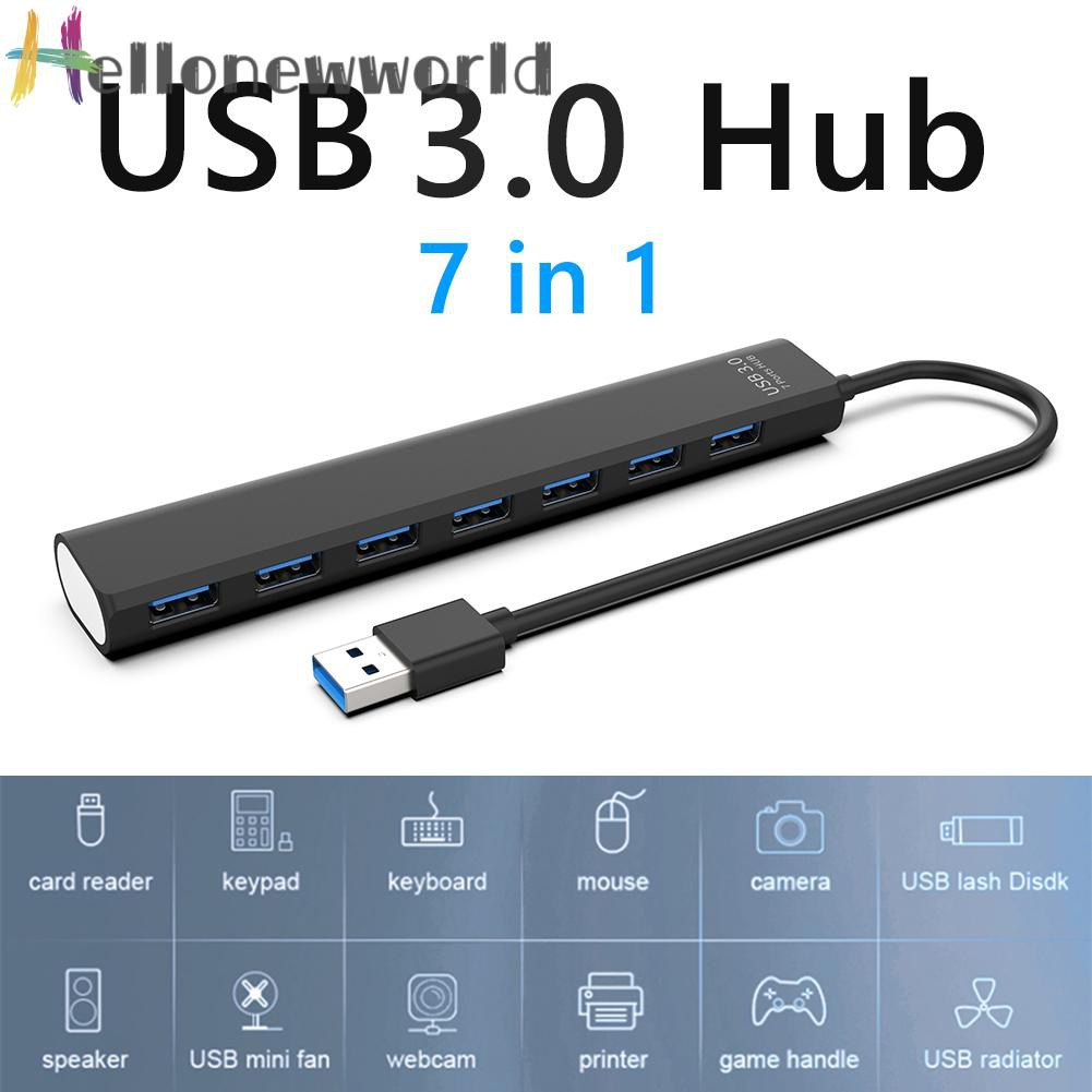 Bộ Chia 7 Cổng Usb 2.0 / 3.0 Đầy Tiện Lợi