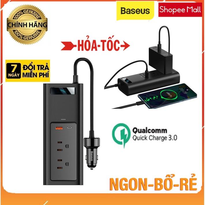 Tẩu sạc Baseus 150W Power Inverter sử dụng trên ô tô Chính Hãng