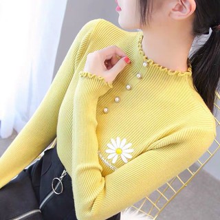 áo croptop cổ lọ tay dài