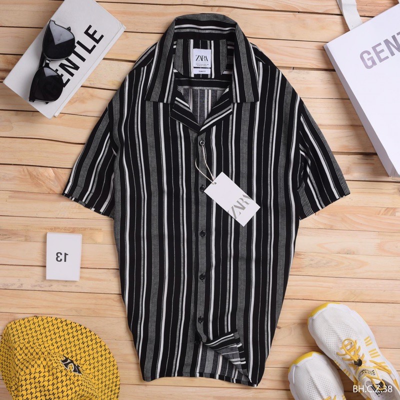 [Mã FAMAYMA2 giảm 10K đơn 50K] Áo sơmi nam kẻ cổ pijama | BigBuy360 - bigbuy360.vn