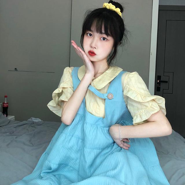 Đầm Yếm Dáng Rộng Xinh Xắn Dành Cho Nữ đầm bầu váy nữ váy bé gái váy dài chân váy dài váy nữ chân váy dài | BigBuy360 - bigbuy360.vn