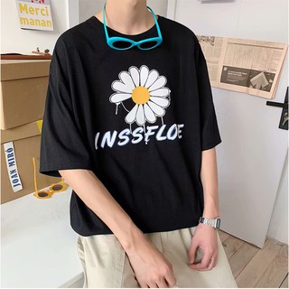 [AP27] Áo Thun Nam Nữ, Áo Phông Nam Hoa Cúc new 2021 Unisex Tay Lỡ form rộng [AKI}