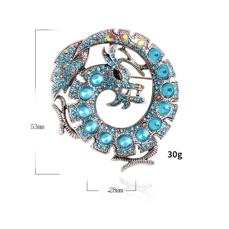 Ghim Cài Áo Hình Rồng Phong Cách Âu Mỹ Cá Tính Cho Nam